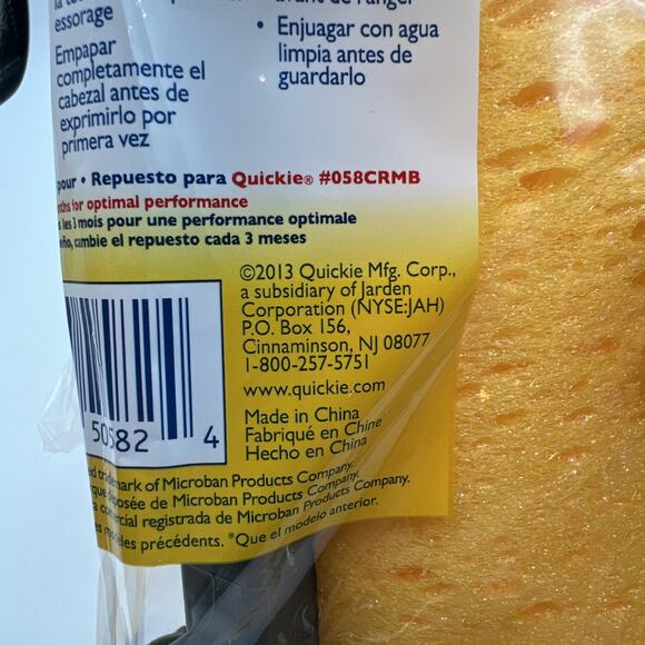 Lot 2 Quickie Mop & Scrub Roller Mop Refill Type M Fits Mop #0582MB NEW - Picture 4 of 6